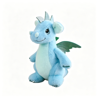 Peluche de dragon bleu mignon personnalisée, jouet en peluche de dinosaure doux ODM OEM pour enfants