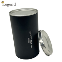 Boîte en papier ronde personnalisée avec couvercle métallique, conteneur d'emballage cylindrique en métal personnalisé, OEM sur mesure pour le café et les aliments