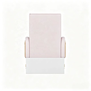 Sillón de Pedicura Rosa para Salón de Uñas y Spa, Silla de Masaje de Pies con Luz LED, Bañera sin Tuberías, Reclinable, Mueble para Manicura - Product Image 4