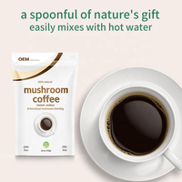 Café instantané aux micro-champignons 100 % naturel, sans sucre, mélange de champignons et de Reishi, détoxifiant, marque privée OEM, vente chaude