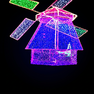 Décoration lumineuse de moulin à vent commercial pour parcs à thème et zones touristiques - Product Image 1
