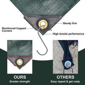 <span class=keywords><strong>Bâche</strong></span> en tissu brocart premium 14 mil 8x10 pieds, imperméable, robuste, avec œillets en laiton, <span class=keywords><strong>protection</strong></span> UV, résistante aux déchirures et à la décoloration - Product Image 5