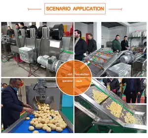 Linea di produzione delle patatine fritte 1000kg/h linea di produzione delle patatine fritte linea di produzione composta a macchina delle patatine fritte