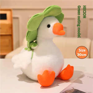 HECION Lindo Peluche de Ganso, Adorable Ganso Pequeño con Bufanda Triangular Tejida, Muñeco de Peluche de Ganso Elegante para Caballero y Dama - Product Image 2