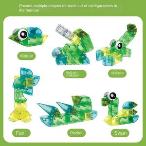 100 Pièces Southwind <span class=keywords><strong>Giant</strong></span> 7,5 mm Tuiles Magnétiques en Acrylique Transparentes Durables Blocs de Construction Magnétiques Impression Numérique pour l'Éveil des Bébés - Product Image 4