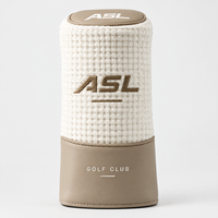 ASL GOLF PU Housse de club de golf légère, durable, entièrement brodée, portable, personnalisable avec motif imprimé intégral