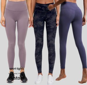 Vente en gros de leggings d'entraînement à couture avant Leggins de sport avec poche Collants de course athlétique Logo personnalisé Leggings de yoga actif pour femmes Gym - Product Image 1