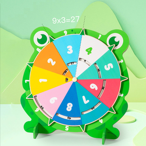 Tavola del Moltiplicazione in Legno Giocattolo Educativo Ruota Girevole a Forma di Rana Divertimento Matematico Precoce Età 5-7 Anni Regalo Unisex Giocattoli in PP - Product Image 3