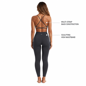Charlo Women <b>Yoga</b> Gym Set Twist Front Tank Top High Waist Sculpting <b>Leggings</b> Activewear Wholesale Custom OEM Bulk - Product Image 3