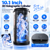 Affichage holographique de vente au détail de 10,1 pouces, cylindre holographique 3D, tube holographique pour la publicité en magasin et la promotion des produits