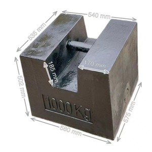 เวทีน้ำหนักมาตรฐาน Veidt Weighing M1 1000 กก. สำหรับการสอบเทียบและการทดสอบ น้ำหนักทดสอบเหล็กหล่อ 5 กก. น้ำหนักทดสอบ 1 กก. V - Product Image 1