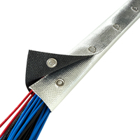 Manchons de protection de câbles en silicone haute résistance, ignifuges et isolants thermiquement, avec boucle en acier