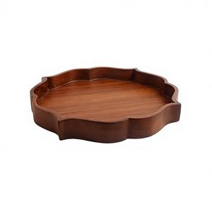 Bandeja de Servir de Madera Maciza con Acabado Liso, Colores Personalizados No Tóxicos, MOQ de 100 Piezas para Hoteles y Restaurantes - Product Image 1