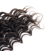 HW02 gros cheveux humains Remy vague profonde Extensions de cheveux cheveux brésiliens crépus bouclés 100g 1 pièce naturel noir brut non transformé