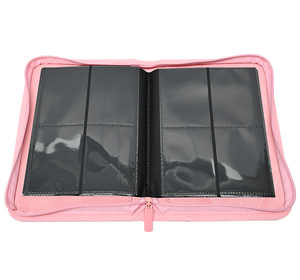 Álbum <span class=keywords><strong>de</strong></span> Cartas Coleccionables <span class=keywords><strong>de</strong></span> Cuero PU Rosa 2*2 con Bolsillos Duraderos y Cierre, Apto para Cartas Estándar - Product Image 6