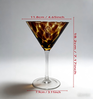 Verre à Martini Festif à Imprimé Léopard Menthe Poivrée pour la Joie des Fêtes
