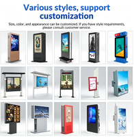 Layar Digital Signage Totem Tahan Air 55 Inch untuk Iklan Kios, Dilengkapi Perangkat Lunak Manajemen Jarak Jauh