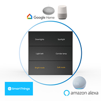 Nouveaux interrupteurs muraux intelligents Tuya Zigbee, Smart Life, compatibles avec Alexa, commande vocale, éclairage, 4 boutons avec neutre M8-6