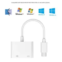Cable USB C a Adaptador 4K 30Hz con USB 3.0 y Revestimiento de PVC para Proyector, Monitor, Computadoras de Oficina y Compras Empresariales