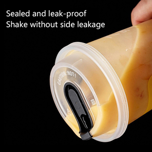 Hot bán không tràn cứng dùng một lần <span class=keywords><strong>PP</strong></span> Cốc nhựa có nắp đậy cho cà phê sữa trà đồ uống - Product Image 3