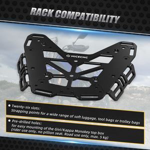 Niceckc portabagagli posteriore portapacchi portapacchi supporto schienale <span class=keywords><strong>per</strong></span> Yamaha tener 700 2019-2022 2023 2024 - Product Image 5