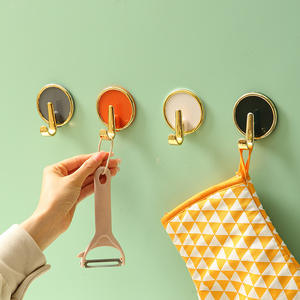 Crochet mural auto-adhésif solide <span class=keywords><strong>sans</strong></span> perçage, <span class=keywords><strong>porte</strong></span>-<span class=keywords><strong>manteau</strong></span>, <span class=keywords><strong>porte</strong></span>-serviettes de cuisine, crochets de rangement pour la maison - Product Image 1