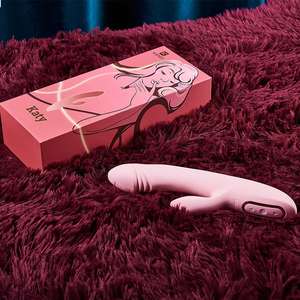 Vibrador Conejo KISTOY <span class=keywords><strong>Katy</strong></span> con Doble Estimulación Vaginal y del Clítoris, con Calentamiento Automático, Color Rosa, para Mujeres, Juguetes Sexuales - Product Image 3