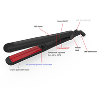 Lisseur de cheveux en céramique ionique avec écran LED, 6 réglages de température, chauffage rapide MCH, double tension, vibration, qualité salon