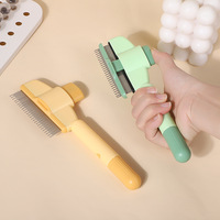 Brosse de toilettage pour animaux domestiques (chiens et chats) – Élimination des poils en un clic – Brosse de massage et de nettoyage à aiguilles en ABS