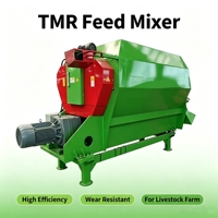 Mélangeur horizontal à double arbre TMR pour aliments du bétail, machine de mélange de rations totales pour élevages de bovins, ovins et porcins