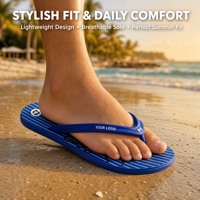 Sandales de plage personnalisées OEM à rayures diagonales, avec logo imprimé sur la sangle, motif graphique ébauché, semelle coussinée en PE, fabriquées en usine