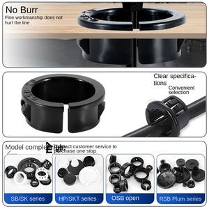 สแน็ปอินห่วงสายเคเบิลเหมาะสำหรับรูเพลทไนล่อนสีดำปลอกป้องกันสิ่งแวดล้อมและสารหน่วงการติดไฟ - Product Image 4