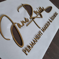 Enseigne personnalisée pour entreprise, installation facile, décoration murale de réception, décoration d'anniversaire, enseigne en acrylique 3D personnalisée, lettres de nom en acrylique