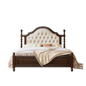 <span class=keywords><strong>Cama</strong></span> litera tapizada de estilo rústico americano vintage de caoba tamaño queen con almacenamiento, diseño <span class=keywords><strong>minimalista</strong></span> para dormitorio principal y uso doméstico - Product Image 5
