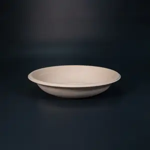 24Oz Bagasse Food Container Bowl Sugarcane Tableware Restaurant Nature Bagasse Microwavable Salad Bowl