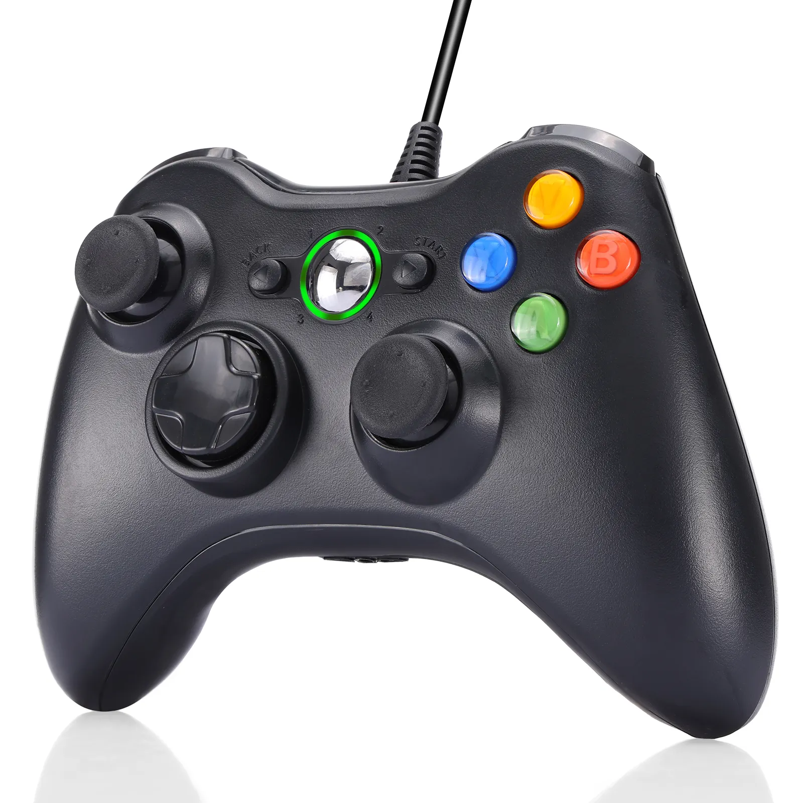 Gamepad untuk Microsoft Xboxs 360 Controller berkabel Joystick Joy Pad USB Game Pad kontrol Xbox 360 Controller dan PC