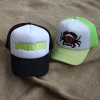 Venta al por mayor de fábrica sombrero de conductor de camión de esponja diseño de contraste de Color logotipo bordado marca personalizada gorra de béisbol Popular