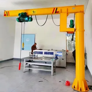 1 2 3 5 10 Ton Jib Crane With Electric Wire Rope Hoist And Slewing Function