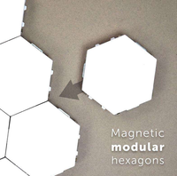 Lampe murale LED hexagonale à commande tactile, panneaux lumineux modulaires en nid d'abeille, éclairage décoratif intelligent pour la maison, chambre à coucher, bureau