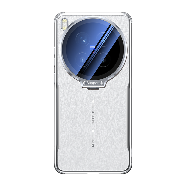 Hot Electroplating PU Leather Phone Case for Vivo X 300 Ultra X 200 Pro X100 Spro With Hidden Lens Film Holder Shockproof Cover