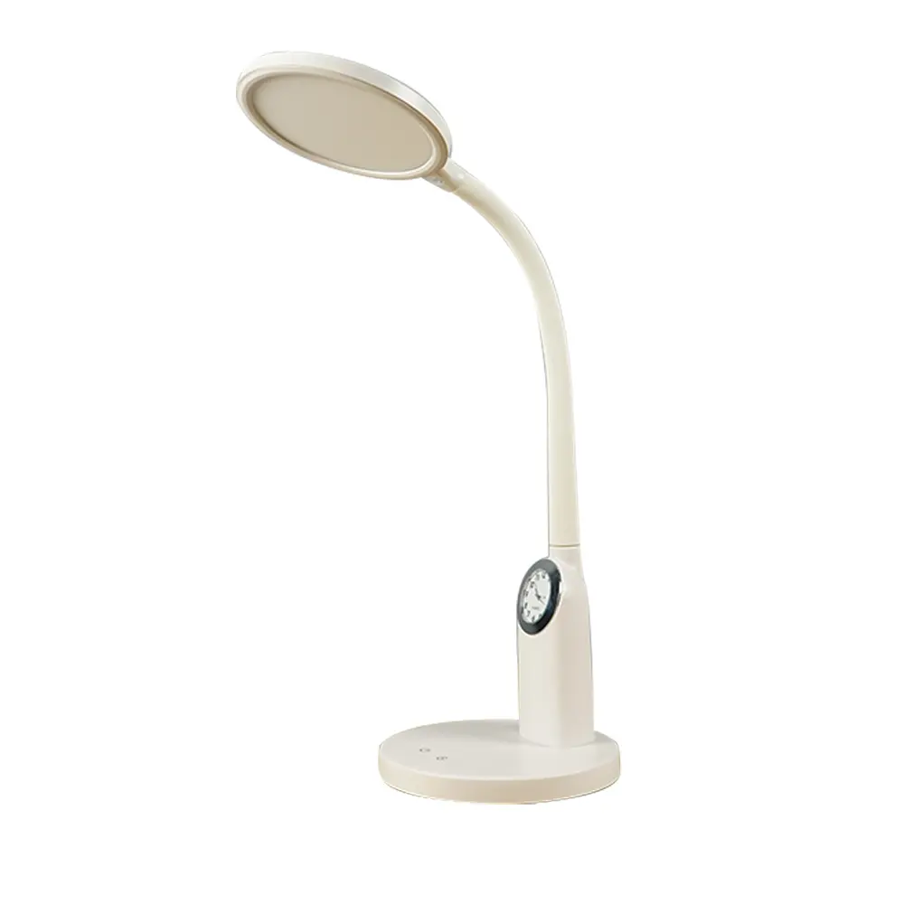 Eye-Caring LED Table Lamp With Quartz Watch Dimming LED Desk Lamp For Study