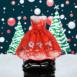 Robe d'été formelle personnalisée MQATZ en satin à motif floral pour enfants, 100 % coton, coupe trapèze, longueur genou, vêtements ODM pour bébés filles avec ruban - Product Image 3