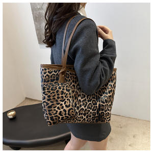 2-pieces Set 2025 New Arrival Fashion Women's Shoulder <b>Bags</b> Leopard Print <b>Large</b> Capacity Messenger <b>Bag</b> With Pocket Purse - Product Image 5