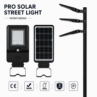 Lampe solaire intégrée PRO 20W 3000lm IP65 à fixer sur poteau ou mur, 3 températures de couleur, angle de détection 120°, LED pour extérieur, maison, jardin, parc