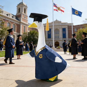 MSYO Disfraz de <span class=keywords><strong>Ganso</strong></span> para Porche con Temática de Graduación, con Birrete de Graduación, para Decoración de Jardín y Porche en la Temporada de Graduación - Product Image 4