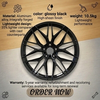 Jantes forgées personnalisées GS noires 5x112 5x114.3 5x120 15-26 pouces pour voitures particulières Cadillac Range Rover BMW BMWZ Tesla