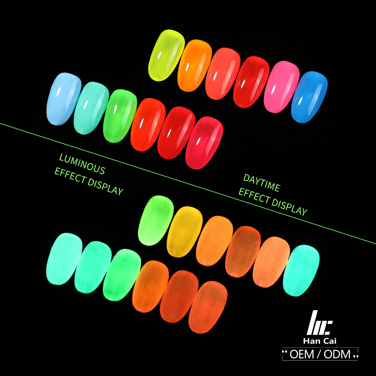 プロのネイルサプライ蛍光ネオングローダークジェルポリッシュUV発光ネイルジェルOEMを吸収