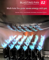 Nouvelle machine à popcorn à gaz 220V pour boulangeries et restaurants, revêtement uniforme à chaque fois