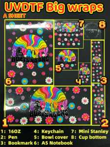 Conjunto de Regalo Económico: Envoltorios <span class=keywords><strong>para</strong></span> Tazas de 16oz, Tapas, Bases, Marcapáginas A5, Bolígrafos Mini con Protección UV Anti-Rayas <span class=keywords><strong>para</strong></span> Transferencia por Calor PET/Vinilo - Product Image 2