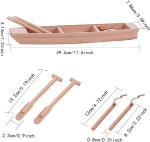 New Style Toy <strong>Canoe</strong> Wooden with <strong>Decorate</strong> - Product Image 2